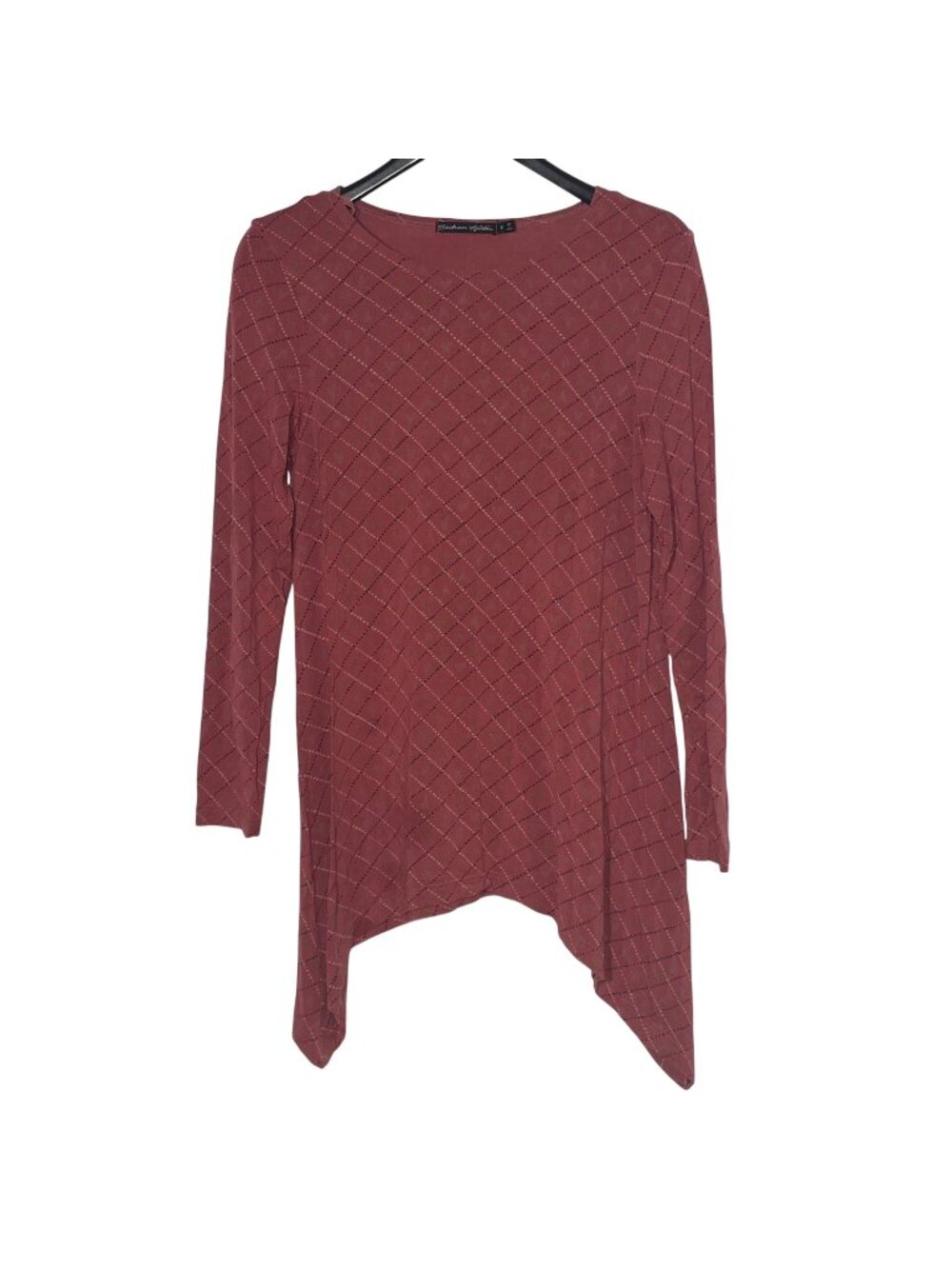 Gudrun Sjoden Heart Dotted Tunic Top Sz SM Stretch Lightweight Minimalist